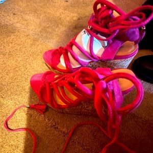 Hot Pink Wedges